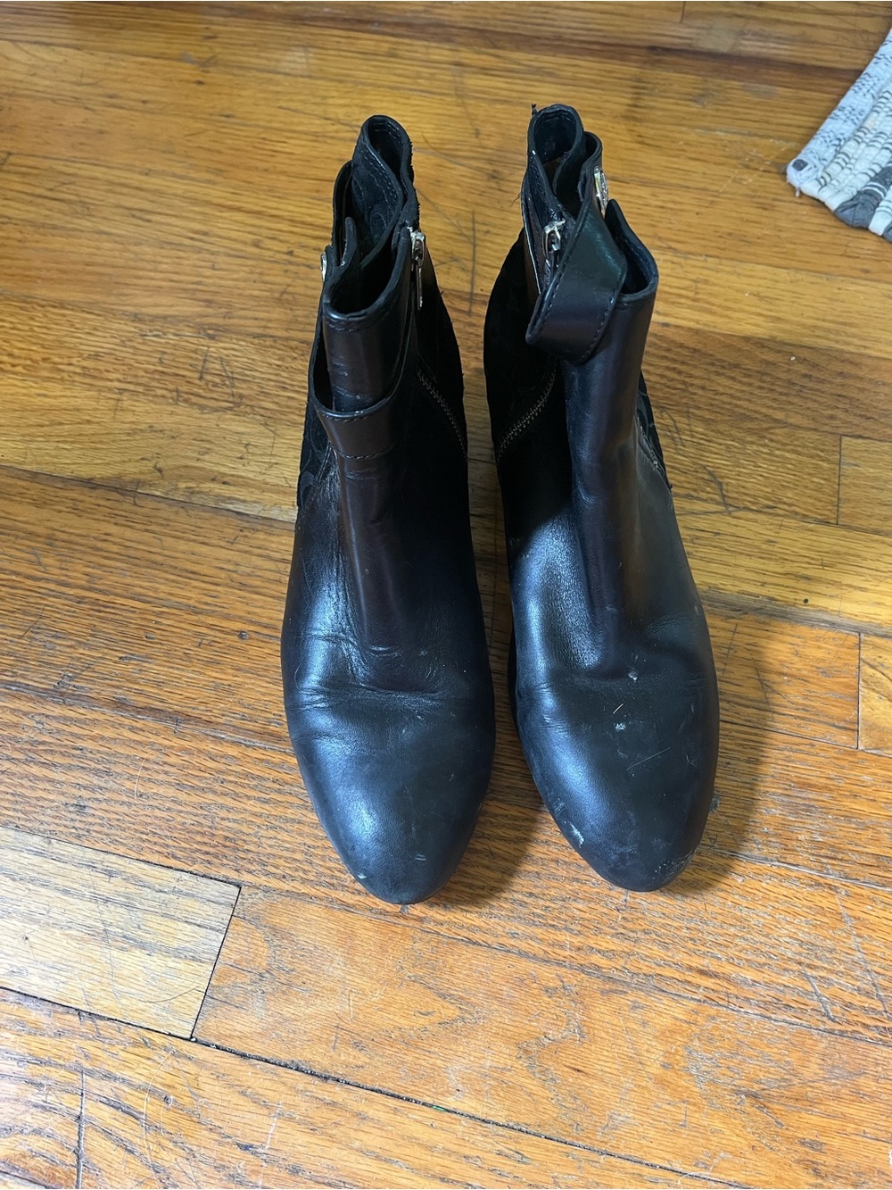 Coach Black Leather Ankle Booties